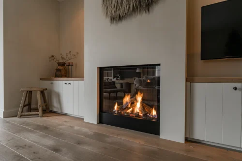 öppen spis m design
